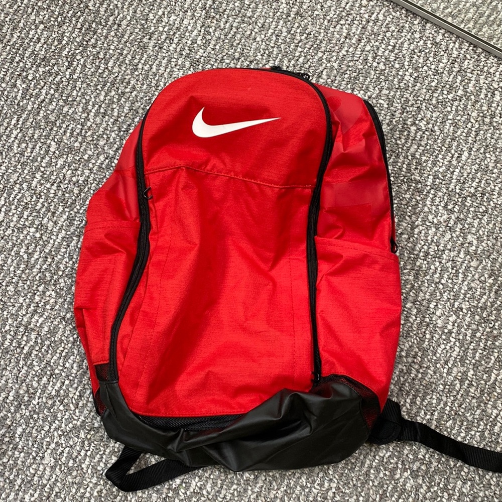 Red Nike backpack
